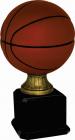 Large Color Basketball Award with Black Piano Finish Base
