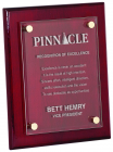 Acrylic Floating Rosewood Piano Finish Plaque Award with engraving