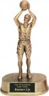 Antique Gold Male Basketball Shooter Resin Trophy