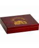 Rosewood Piano Finish Humidor with gold filled engraving