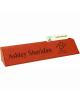 Rawhide Leatherette Desk Wedge Name Plate with Business Card Holder
